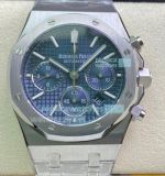 Swiss Replica Audemars Piguet Royal Oak Blue Chronograph Watch 41MM